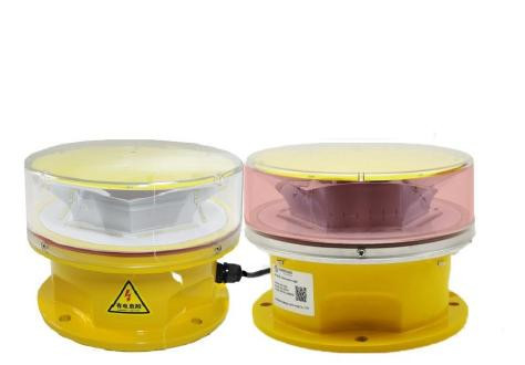 LEDの二重白く赤い中型の強度の航空障害物表示燈の紫外線保護粉は塗った